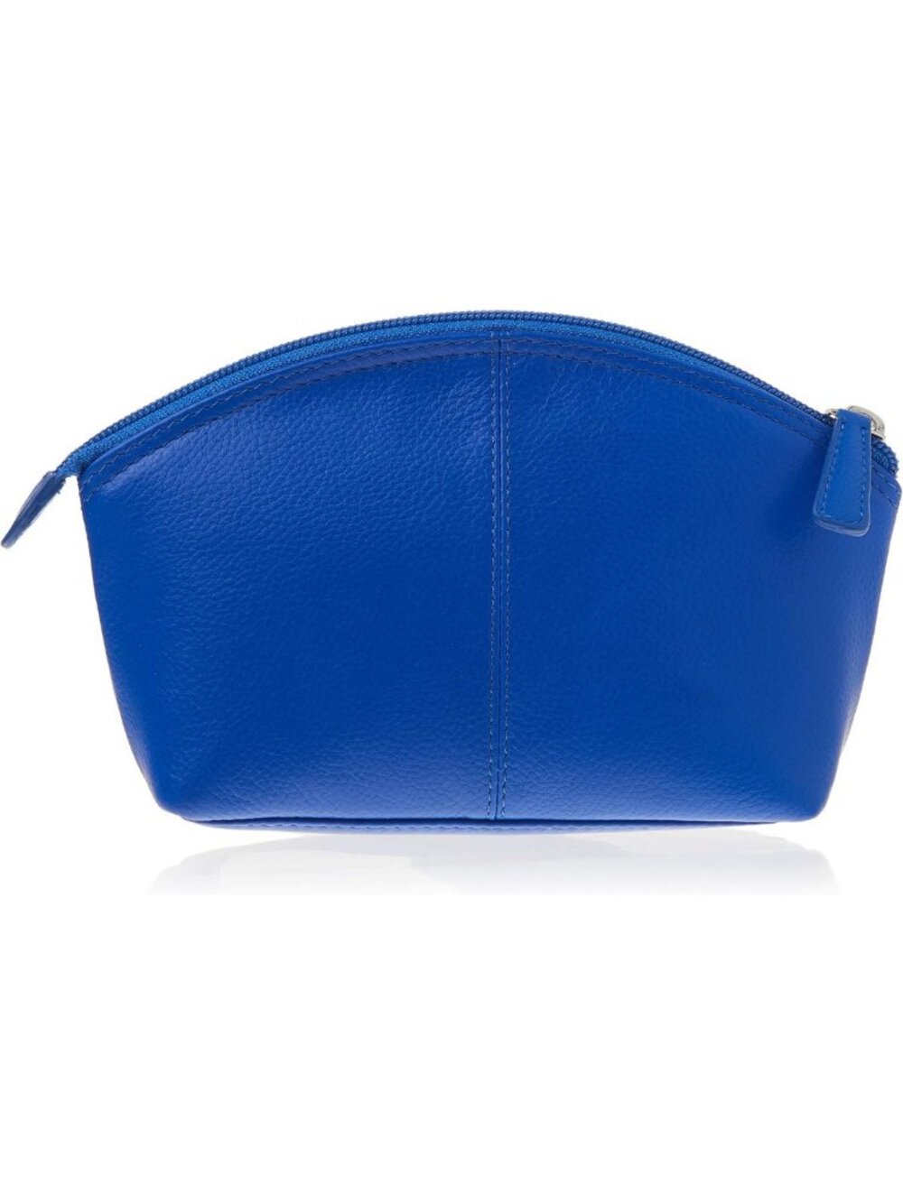 Genuine Leather RFID Blocking Makeup Pouch - Stylish Cobalt Cosmetic Bag
